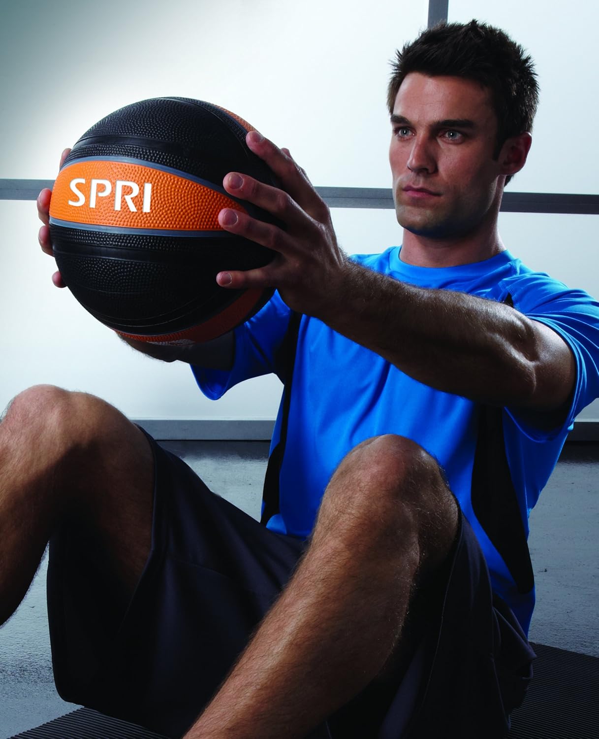 SPRI Xerball Medicine Ball Thick Walled Durable Construction with Textured Surface, Teal, 15-Pound : Sports & Outdoors