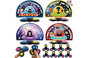 Valentines Day Gifts for Kids Classroom - Unique Fidget Spinner Bulk with Valentines Cards