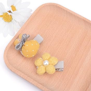 花柄くるみミニ】ベビーヘアクリップ♡ベビーヘアピンセミオーダーメイド