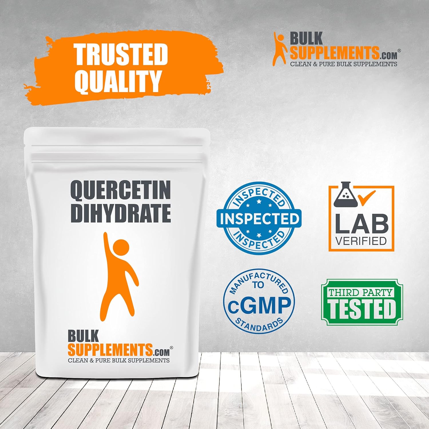 BulkSupplements Quercetin Dihydrate - Quercetin 500mg - Immune System Vitamins - Clear Skin Supplement (50 Grams - 1.8 oz) : Health & Household