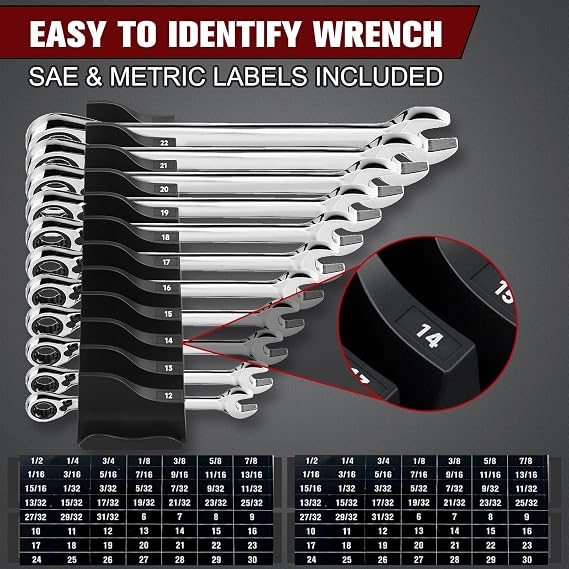 Modular Wrench Organizer for 40 Tools