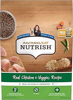 Rachael Ray Nutrish Premium Natural Dry Dog Food, Real Chicken & Veggies Recipe, 6 Pounds (Packaging May Vary)