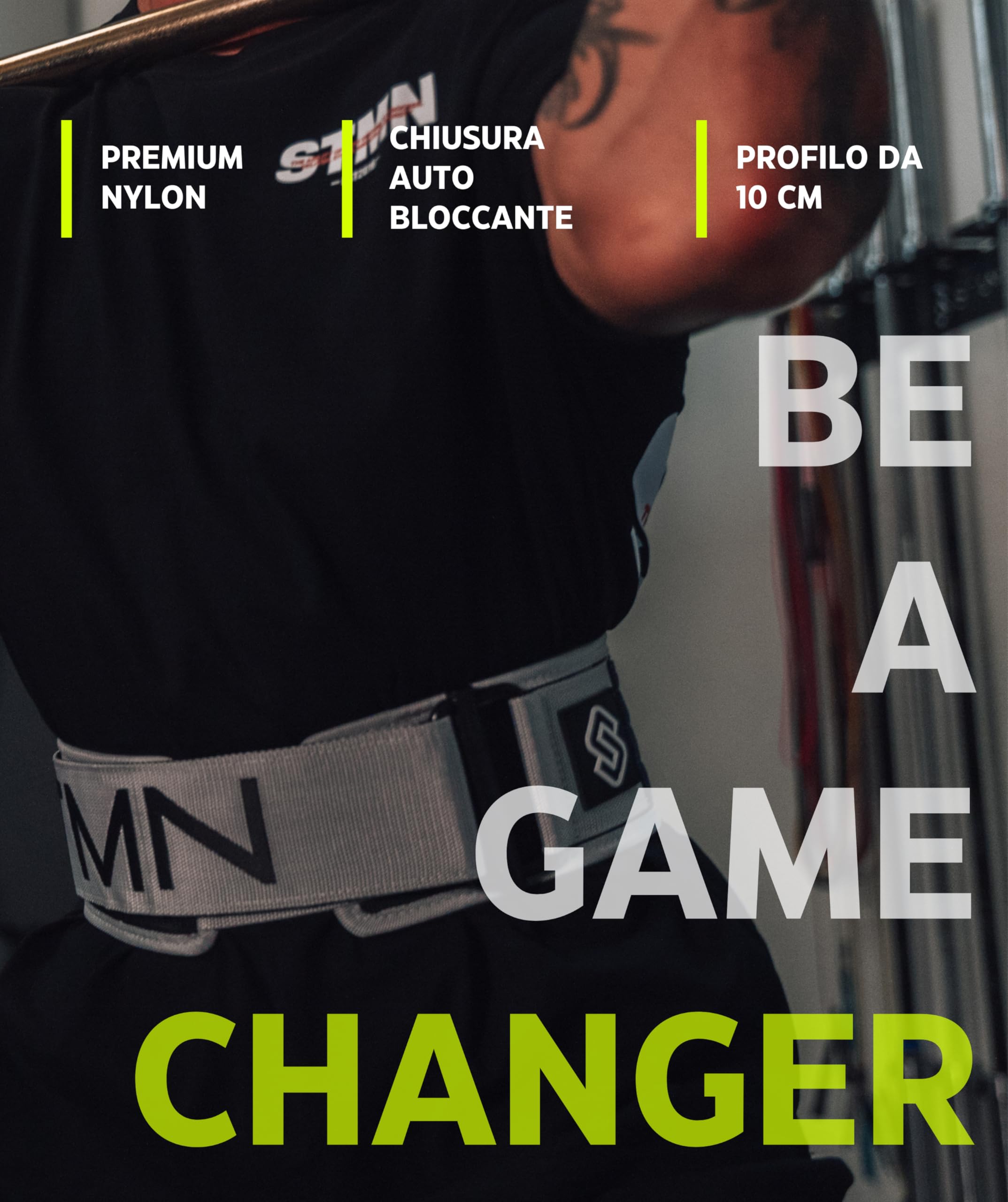 STAMINA FITNESS Cintura per Powerlifting e Sollevamento Pesi per Uomo e Donna, Cintura CrossFit per Supporto Lombare e Stabilità, Cintura Weightlifting con Fibbia Autobloccante