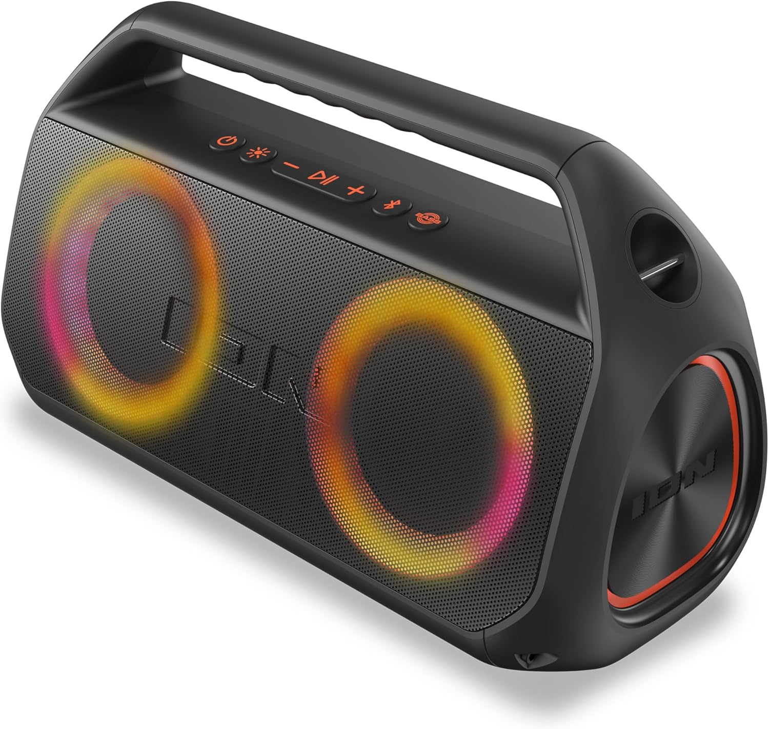 ION Uber Boom Ultra, High-Power Portable Bluetooth Stereo Speaker System with Lights, Rechargeable Battery, App Control, USB Playback, Water-Resistant and Sandproof, 80W - Image 10