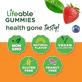 Lifeable Glucose Gummies - Great Tasting Natural Flavor Gummy - Gluten Free GMO-Free Chewable - for Adults and Kids - 90 Gummies