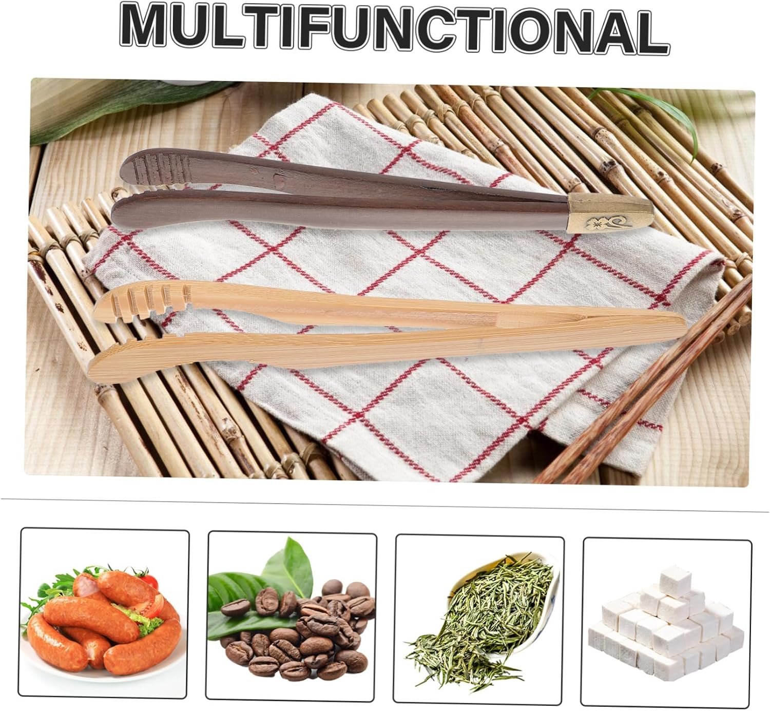 2pcs Bamboo Tea Cup Clips for Gongfu Tea Ceremony Serving