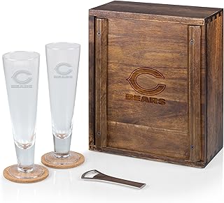 PICNIC TIME Brown Chicago Bears Pilsner Beer Gift Set for 2