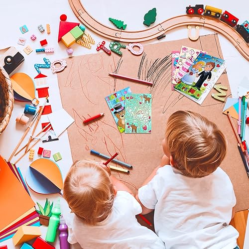 Miniatura 5 de Juego de 30 libros para colorear de boda para niños y niñas, juego de actividades de 40 páginas, kits de actividades para el día de San Valentín,