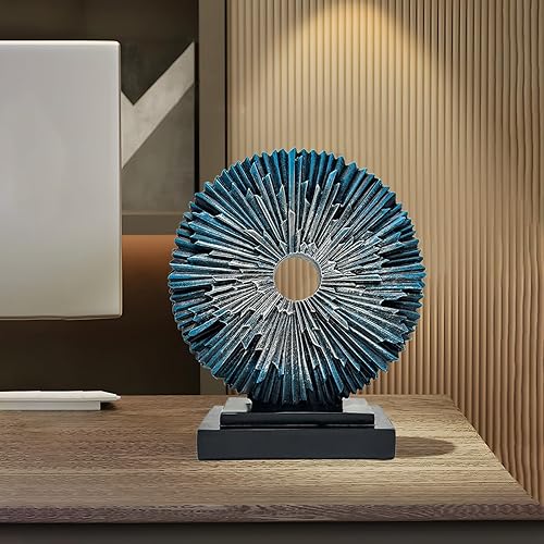 Vista 3 de Estatua abstracta para decoración del hogar, escultura de escritorio de oficina para hombres, adorno creativo de línea redonda para estantería