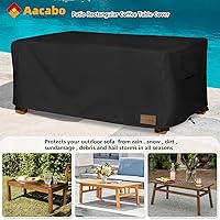 Vista 4 de Funda impermeable para mesa de centro para exteriores, rectangular para mesa auxiliar pequeña, para exteriores, rectangular, impermeable, 48 x 28 x