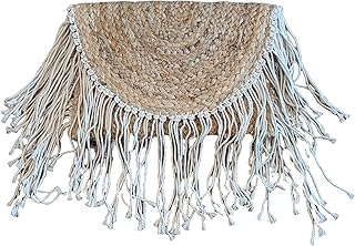 Kayla Jute Handcrafted Crossbody Natural Women Fringe Handbags Summer Bo...
