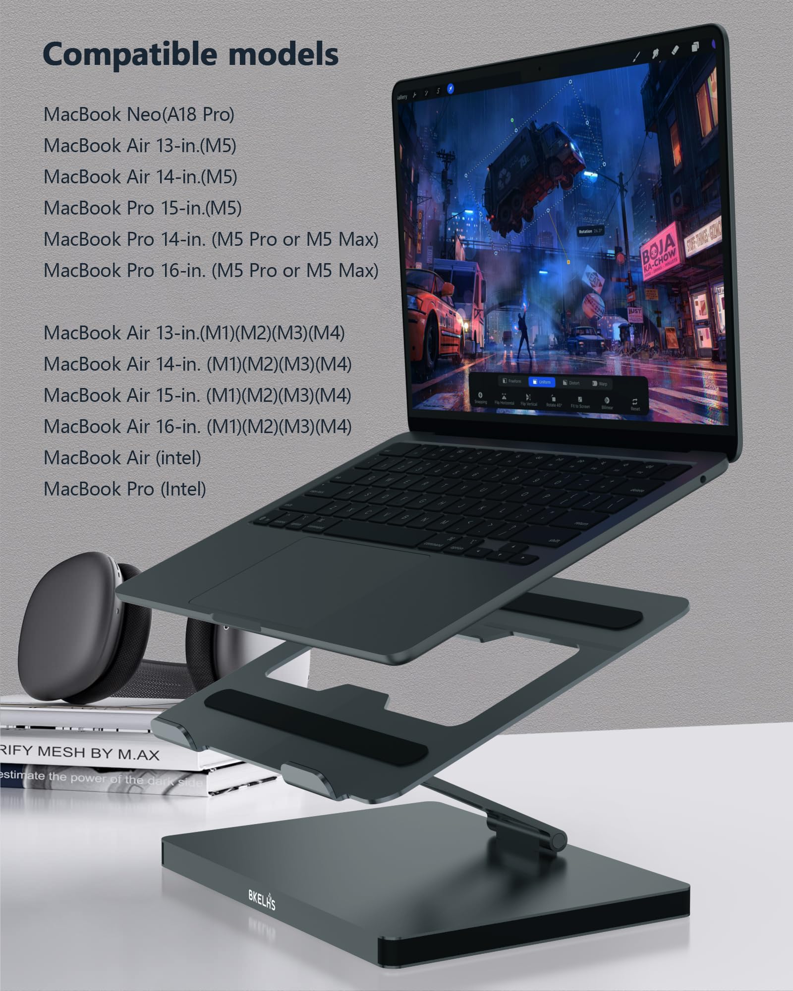 USB C Hub Stand for MacBook Pro, 10 in 1 Adapter for MacBook Air Docking Station with 4K 60Hz HDMI, RJ45 Gigabit Ethernet, SD/TF Card Reader, 4 USB 3.0 for iPad/Dell HP/Surface/Lenovo Laptop Dock