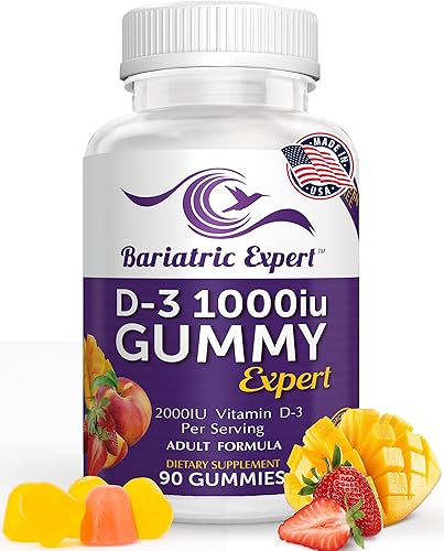 Bariatric Expert D3 Vitamina - Suplemento dietético de fusión rápida para adultos después de la cirugía bariátrica, 90 unidades