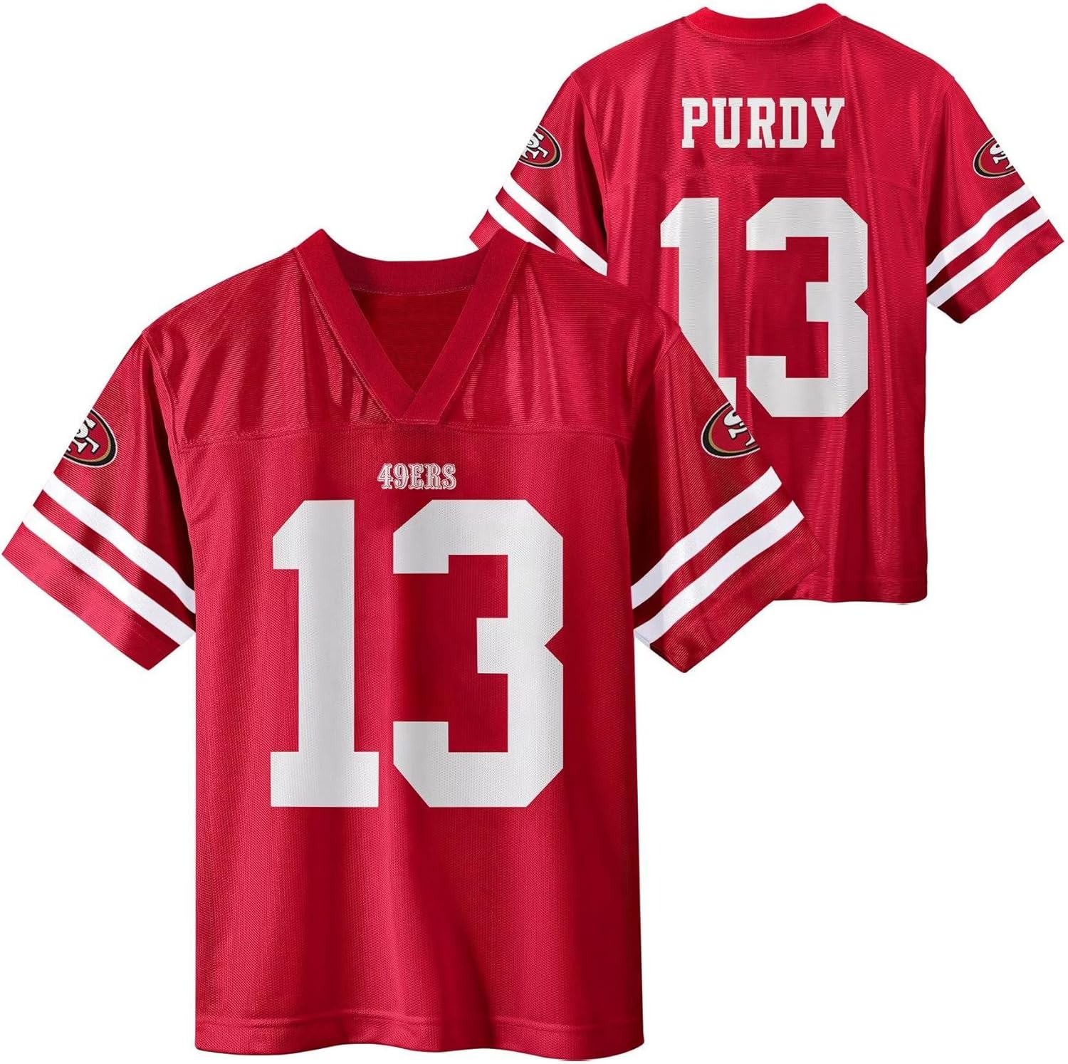 Brock Purdy San Francisco 49ers Red #13 NFL Kids Youth 4-20 Name and Number Team Color Home Player Football Jersey