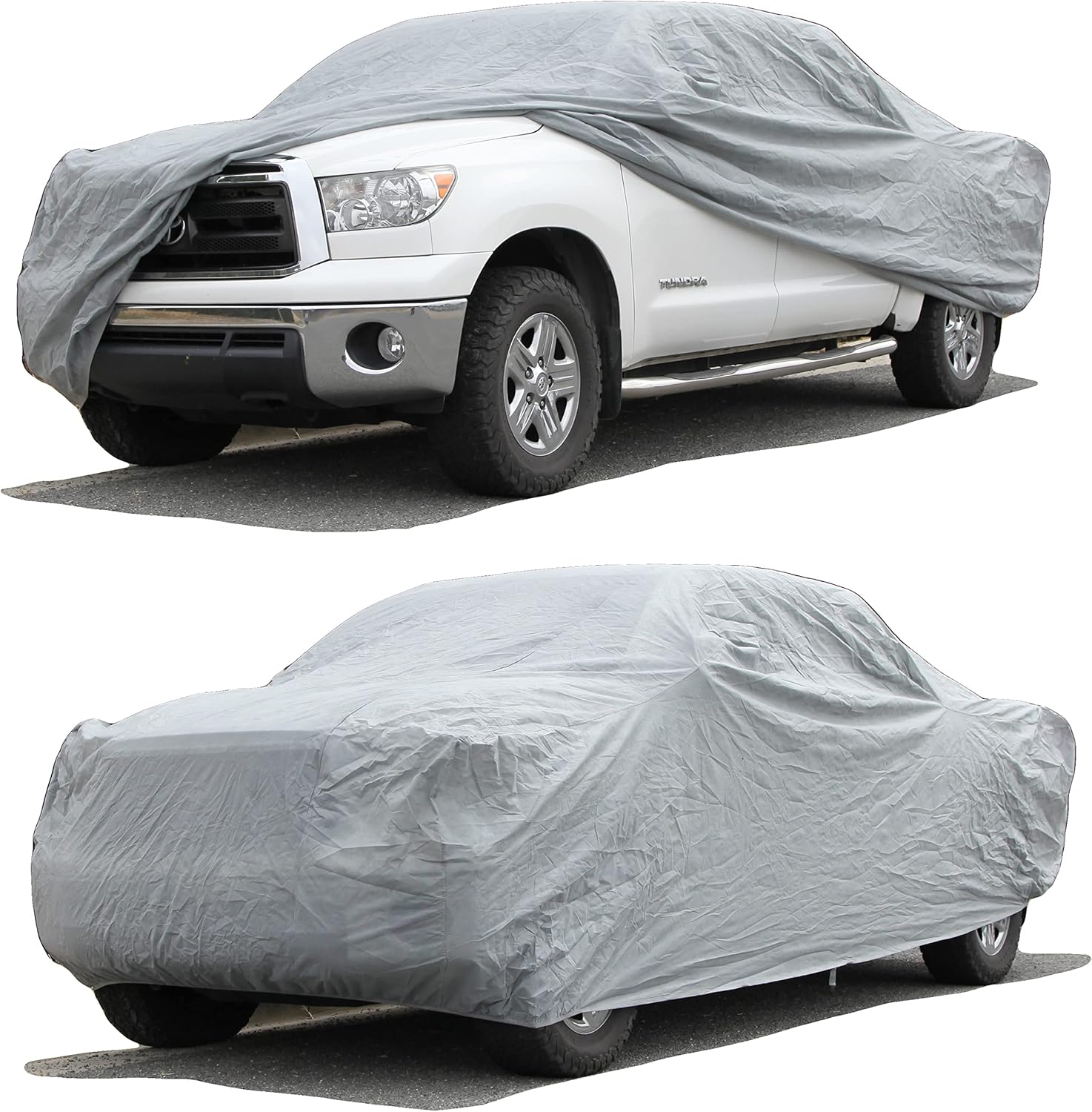 Car Cover fits 2021-2025 Toyota Tundra Double Cab 6.5ft Bed XTREMECOVERPRO Diamond Series Grey Truck Cover