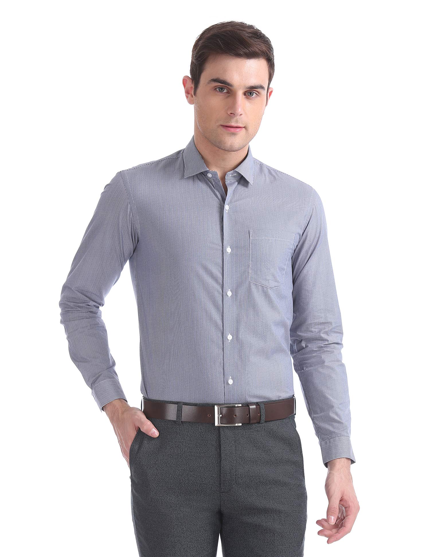 Arrow New York Men's Printed Slim fit Formal Shirt-picture-13