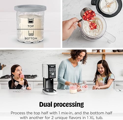 Miniatura 9 de Ninja CREAMi Deluxe Máquina de Helados y Postres Congelados para Helados, Sorbetes, Batidos, Yogur Congelado y Más, 11 en 1, Capacidad XL, Plateado