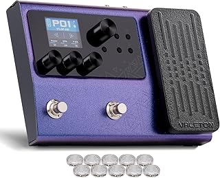 Multi-Effects with Expression Pedal Guitar Bass Amp Modeling IR Cabinets Simulation Multi Language Stereo OTG USB Audio Interface GP-100 Violet