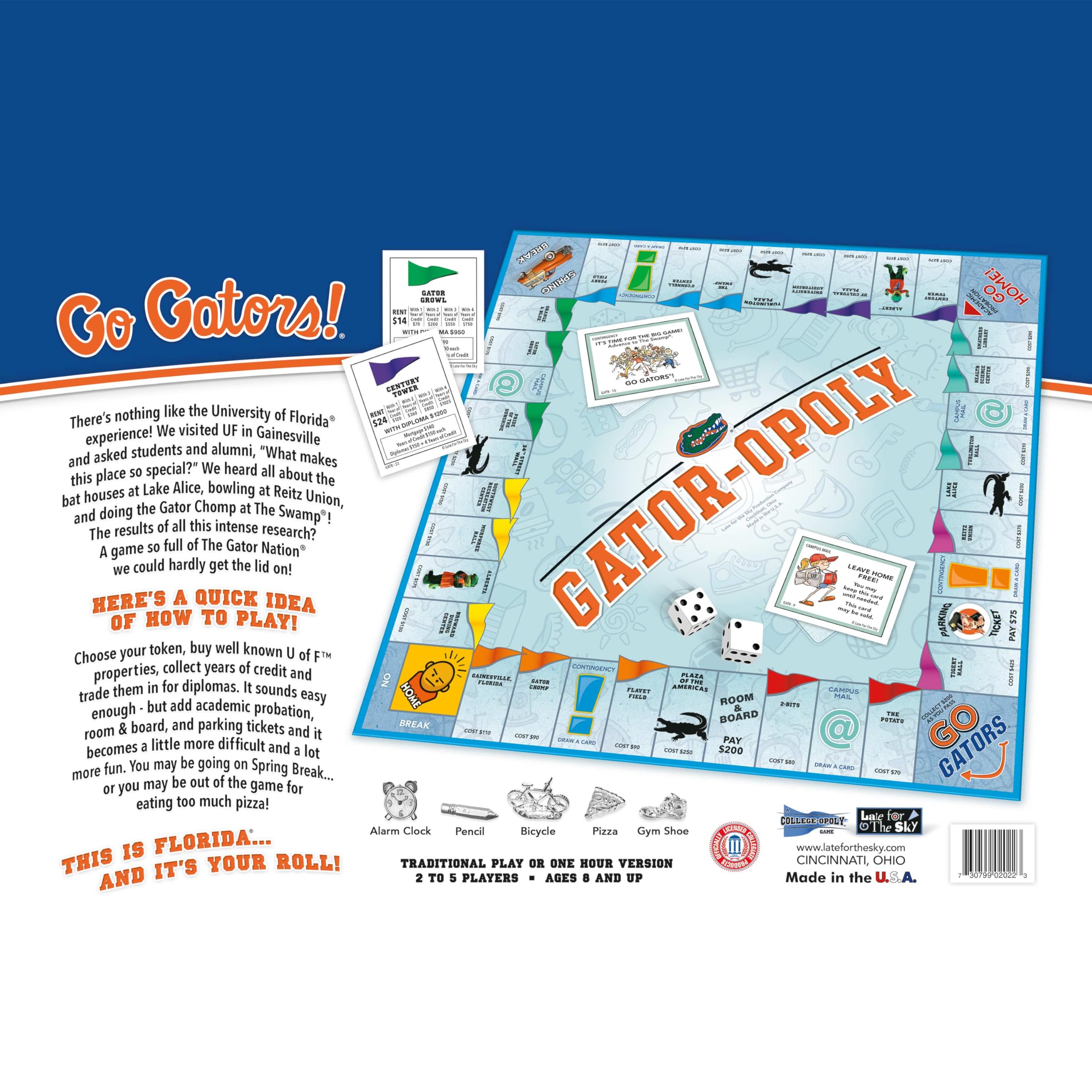 Amazon.com: Late for the Sky Gatoropoly University of Florida
