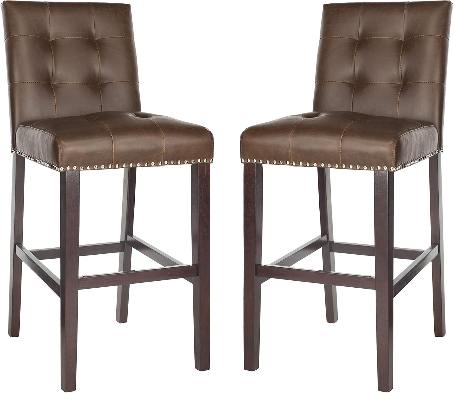 Safavieh Nikita Bar Stool, Brown/Espresso