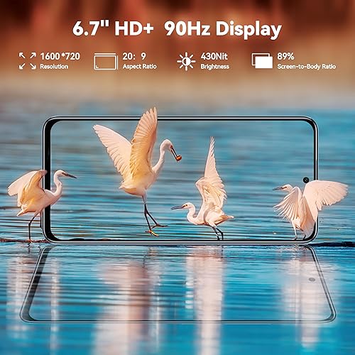 Miniatura 4 de OUKITEL Teléfono celular desbloqueado C58 Pro - Teléfono móvil Android 14 con 24 (6+18) GB +256GB1TB TF Expand, 6.7 pulgadas HD+ pantalla 90Hz