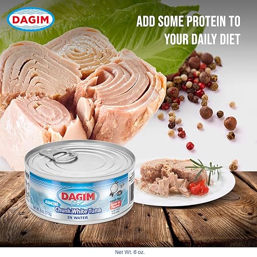 Miniatura 4 de Dagim Trozos de atún blanco blanco en agua  Atún enlatado  6 oz. Kosher para Pascua, paquete de 8