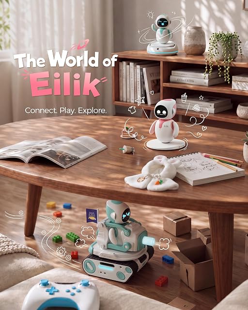 Foto 8 de 8 de Eilik - Robot de Escritorio Interactivo con Personalidad, Animaciones Expresivas y Reacciones al Tocar…