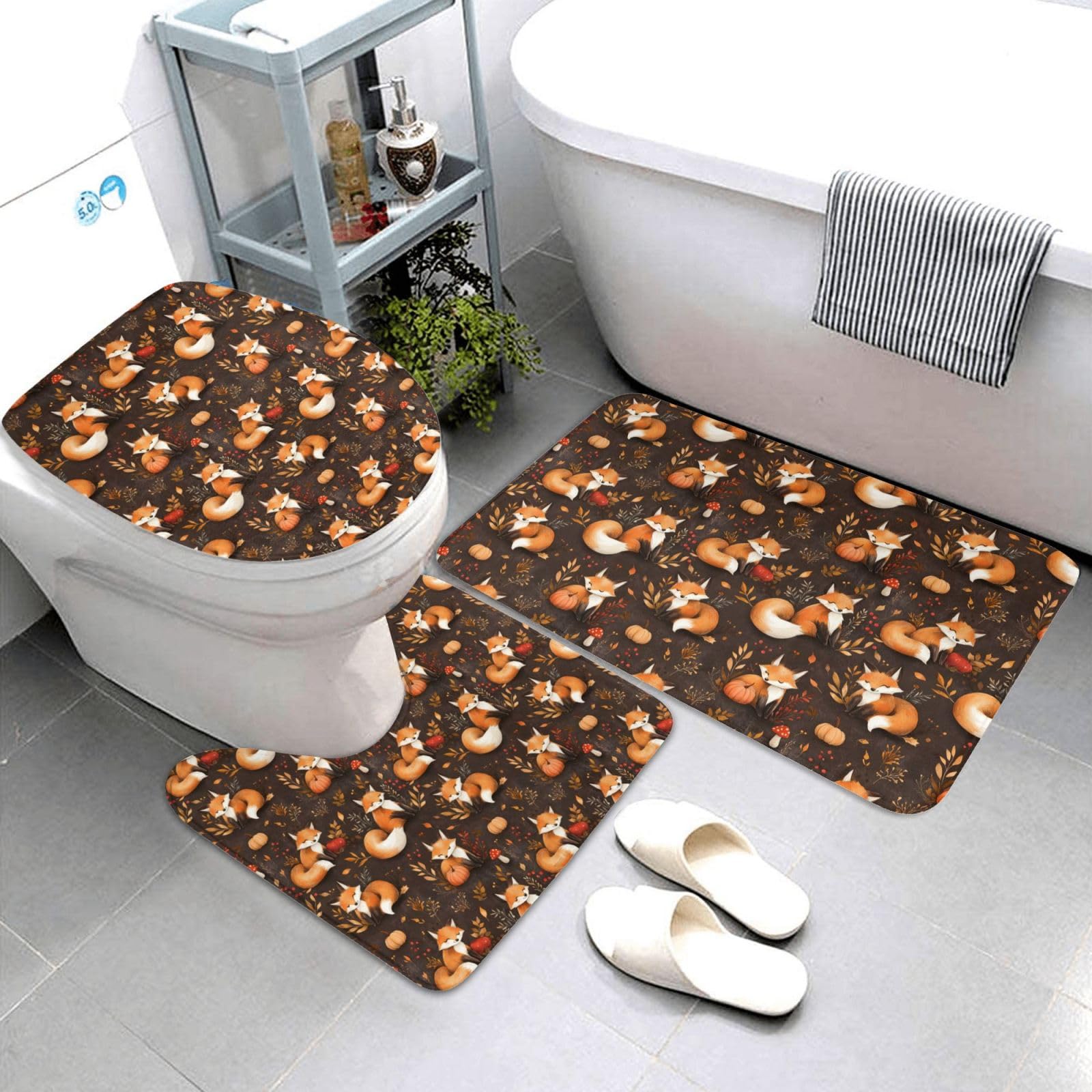 Tapis de salle de bain renard pour réveiller votre déco matinale