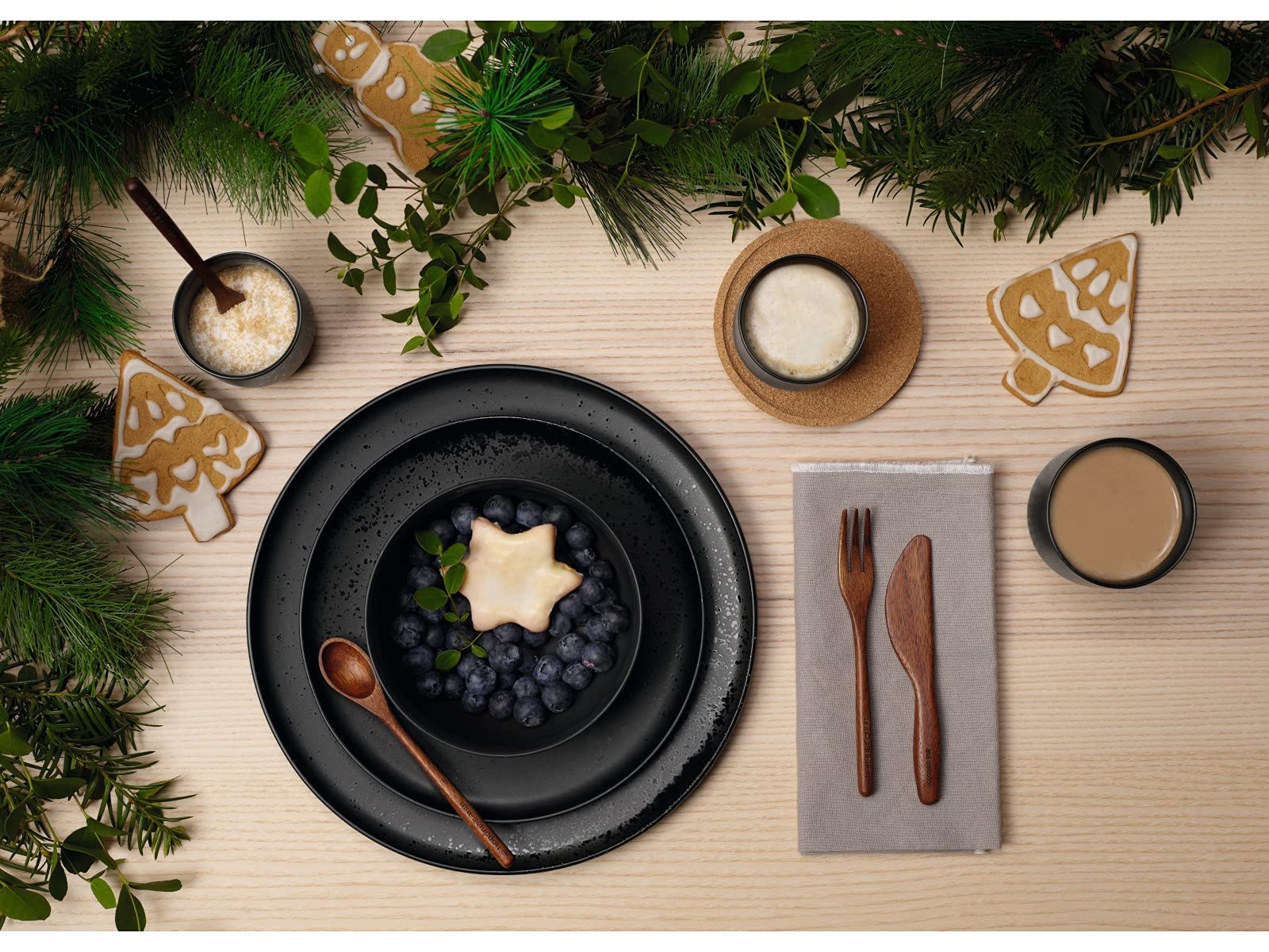 ASA Selection Coppa Kuro Plato de Pan Plato de Postre Negro Mate Ø15cm