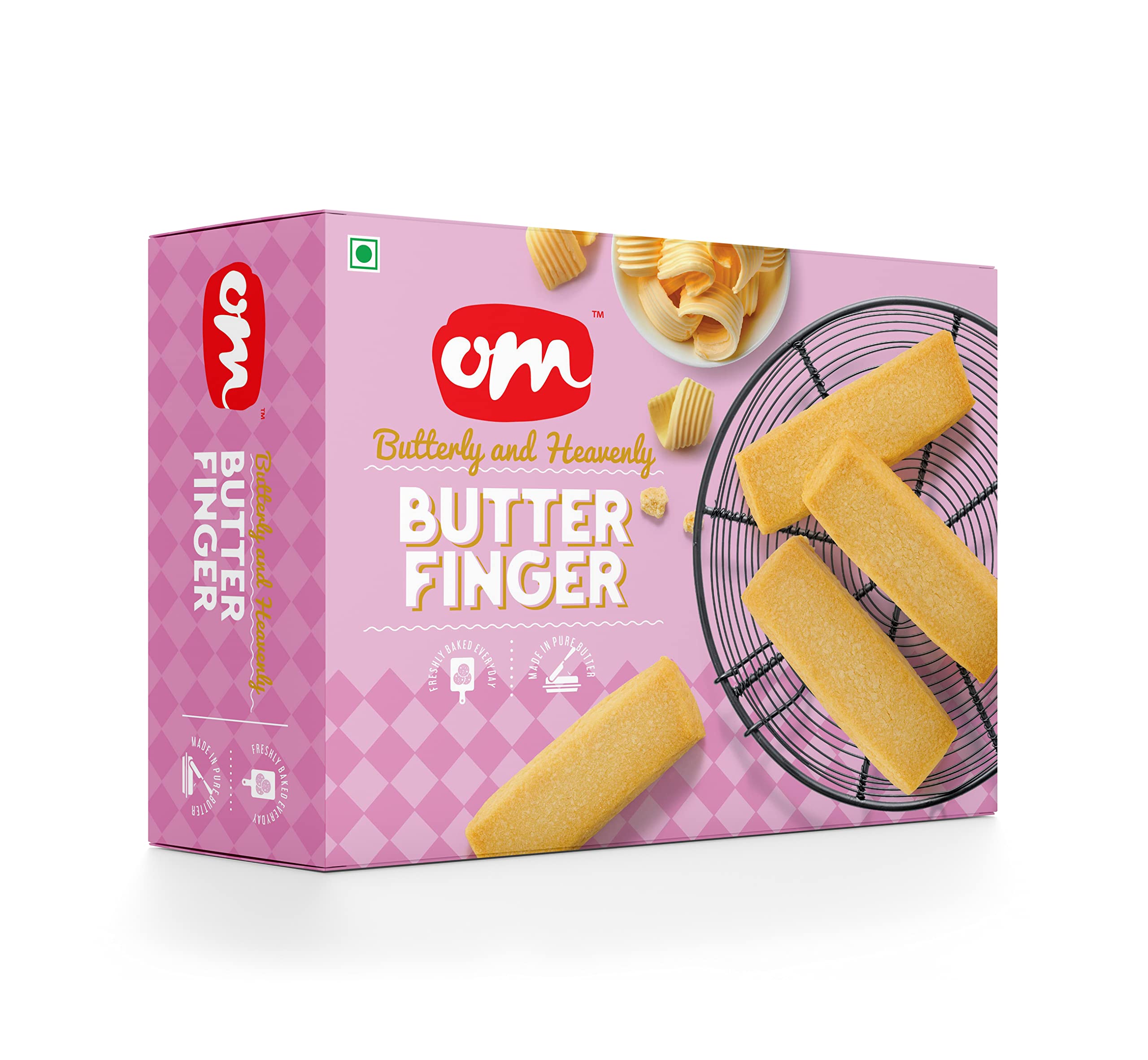 Om Sweets & Snacks Cookies (Butter Finger) | 350g | Pack of 1 (B0CT87SSGP) Amazon Price History, Amazon Price Tracker