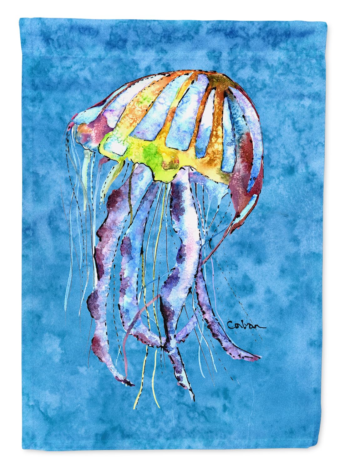Caroline's Treasures 8682GF Jellyfish Flag Garden Size, Small, multicolor