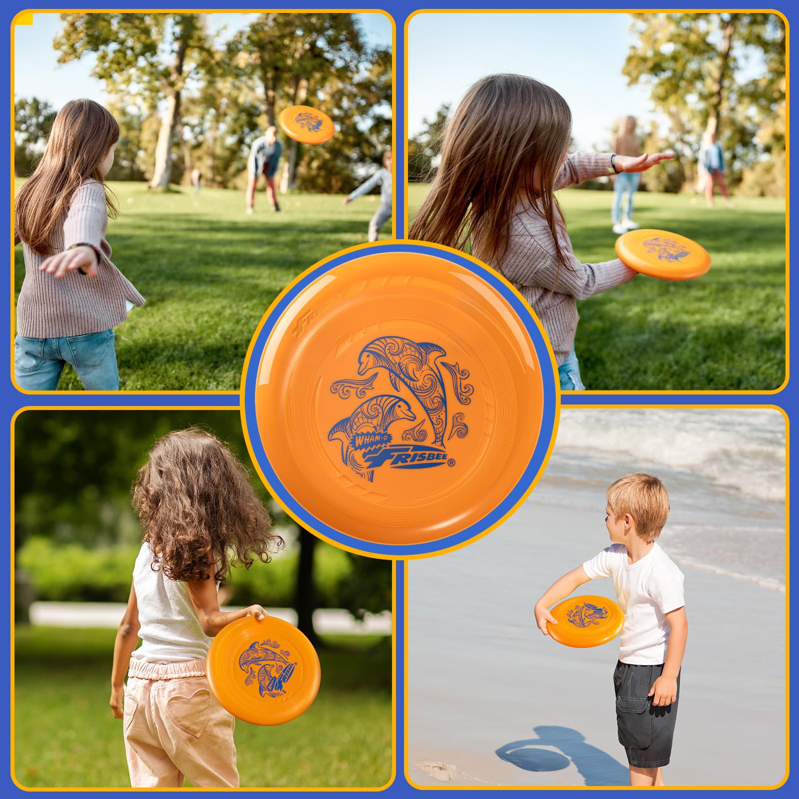 Wham-O Frisbee Go Disco Volador, 22.86cm Juguete Ligero para Principiantes Niños Niñas de 5+ Años para Exteriores Playa Parque Patio - 70g