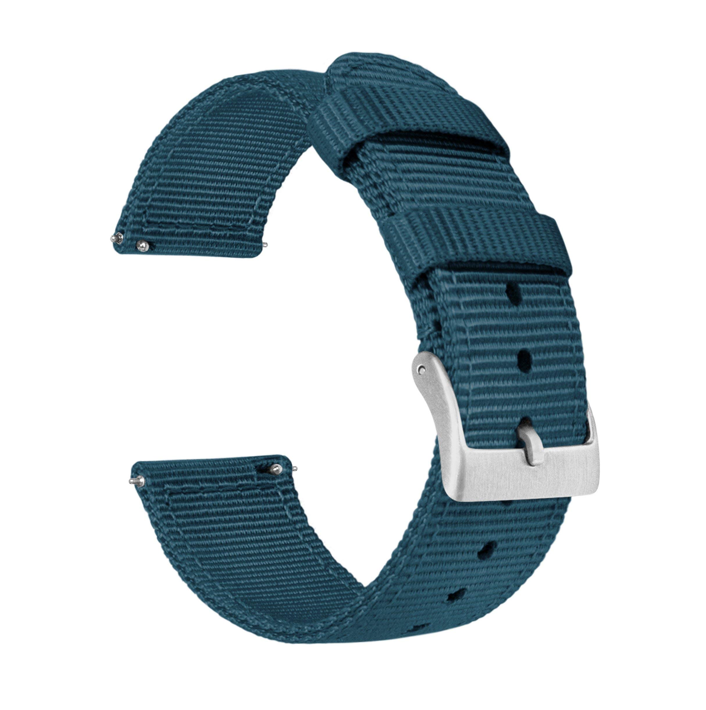BARTON WATCH BANDS - Ballistic Nylon Two-piece NATO® Style Straps - Choice of Color & Width (18mm, 20mm, 22mm)