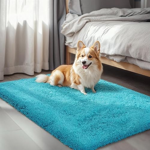 Miniatura 99 de Tapetes para sala de 6 x 9, tapetes de pelo largo grandes y suaves, tapete de área afelpado para dormitorio, decoración estética del hogar para Gris