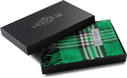 Miniatura 50 de Veronz - Bufanda clásica de invierno muy suave de aspecto lujoso y sensación de cachemira con caja de regalo Regalo a cuadros rosa y marrón