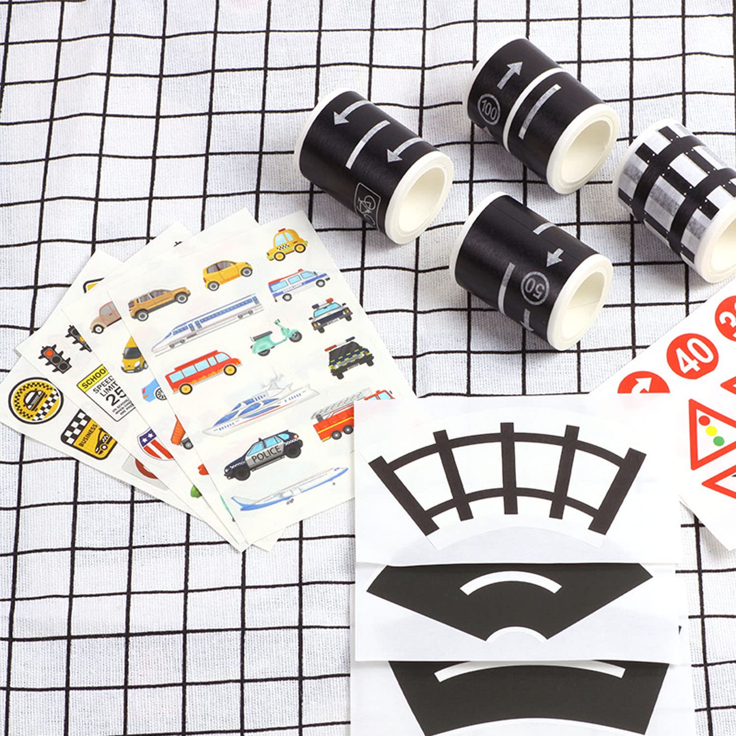 6 Rollos De Cinta Adhesiva Para Vías De Tren Y Señales De Tráfico – Reutilizables, Removibles Y Decorativas