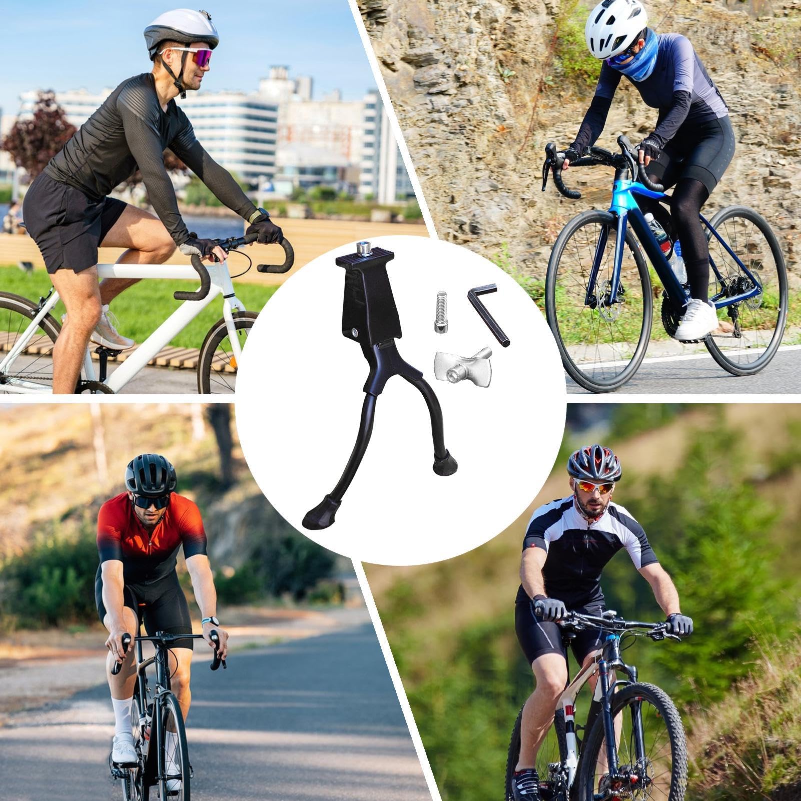 Cavalletto Centrale per Biciclette Cavalletto Doppia Gamba per Mountain | Accessorio Stabile per Mountain Bike Ciclismo Pendolari Tour Parcheggio Esterno Sport Ciclismo