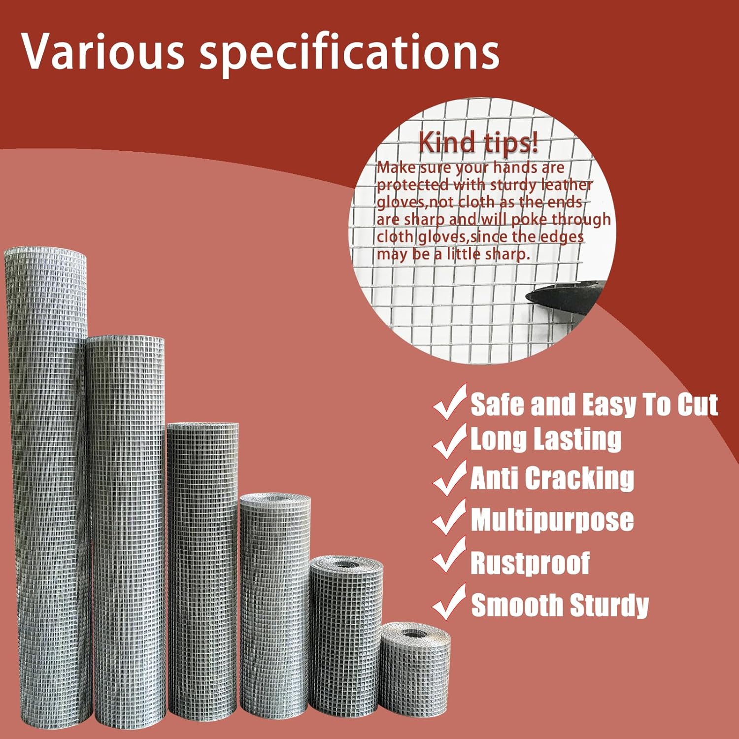 Galvanized Hardware Cloth 24in X 20ft, 1/4 Inch 23 Gauge Galvanized After Welding Square Mesh, Wire Mesh, Chicken Wire Fence, Rabbit/Snake Fences - Metal cage for Protecting Vegetables, Garden & Home