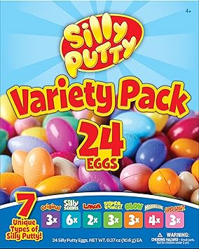 Crayola Silly Putty Bulk Variety Pack (24ct), Assorted Soft Sensory Putty, Kids Fidget Toys, Goodie Bag & Treasure Box Sensory Toys, Gift for Kids, Ages 4+ [Amazon Exclusive]