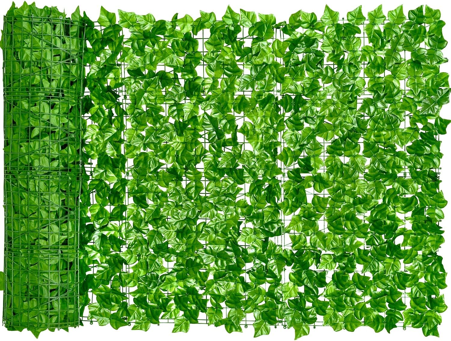 Toshionics 1x3 Meter Privacy Garden Fence Wall Artificial Plants Hedge Screening Roll Faux Ivy Leaf Vine Decoration For UV Sunlight Protection in Indoor, Outdoor, Garden, Backyard Decor (Style 1)