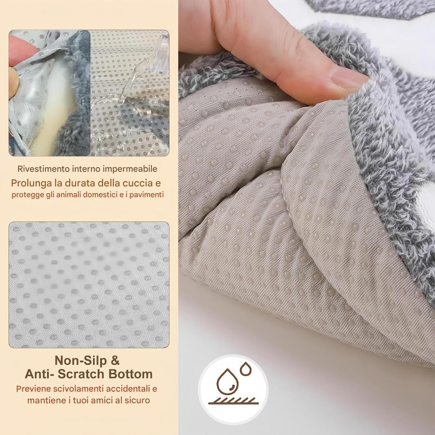 Tapis de lit pour Chien – Housse Lavable, Tapis pour Animaux en Mousse à mémoire de Forme, imperméable, Base antidérapante et Doublure Lavable Amovible | Confortable pour Le Sol pour Les Chiens de