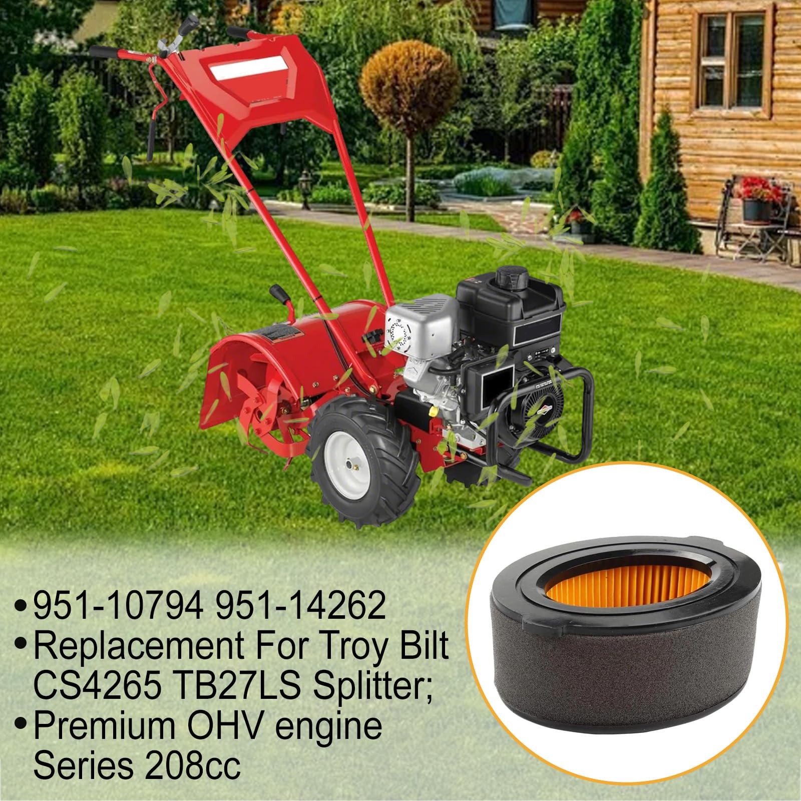 Sigma Air Filter For MTD, Cub Cadet, Troy-Bilt, Yard Machines – Fits 208CC & 212CC Tillers