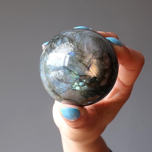 Miniatura 2 de Esfera de labradorita Power of Zeus Rainbow Flash Crystal Ball 2.5-2.75 pulgadas