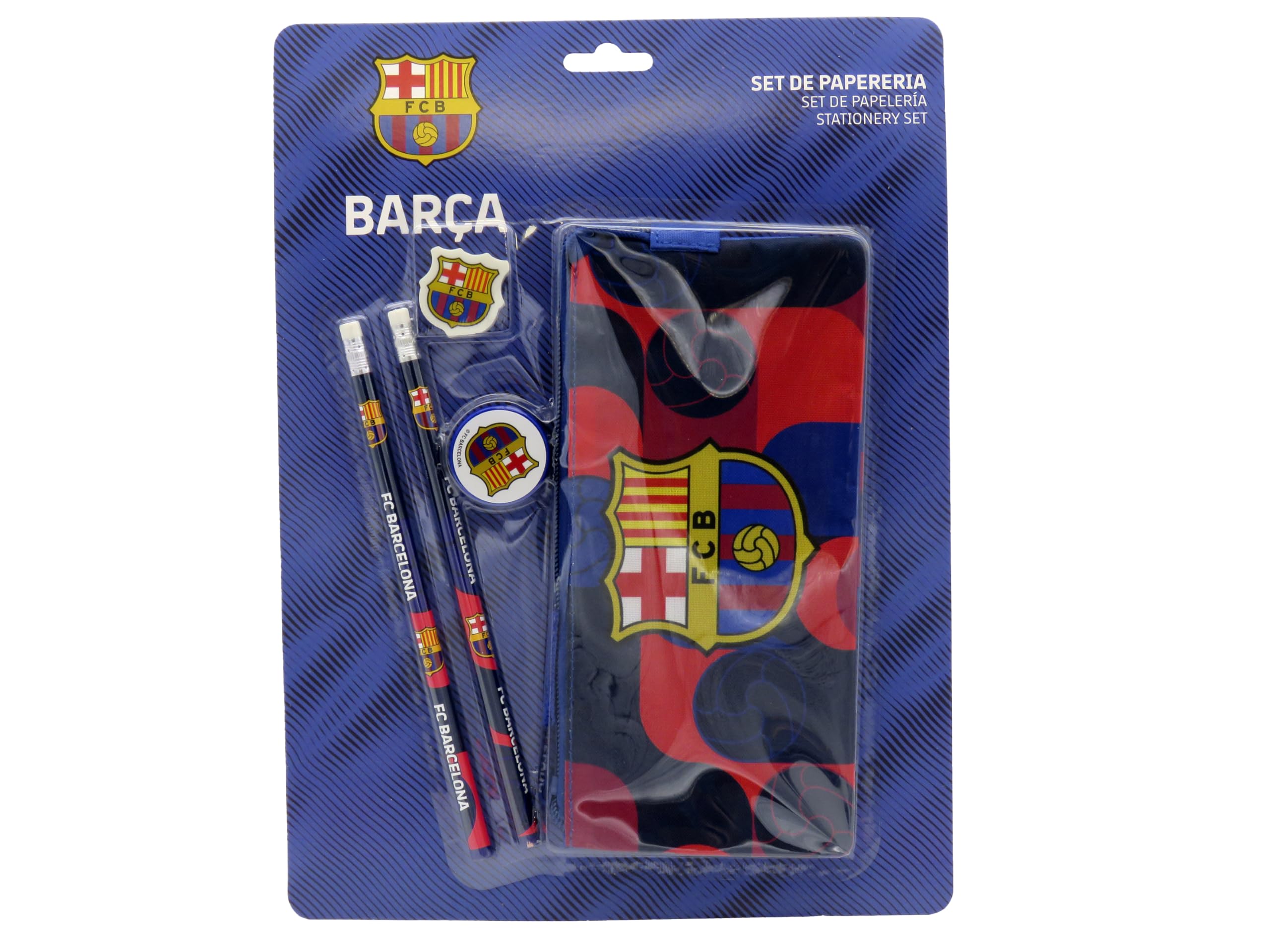 FC Barcelona zestaw papeterii, przybory szkolne, pisanie, barca, niebieski, oficjalny produkt