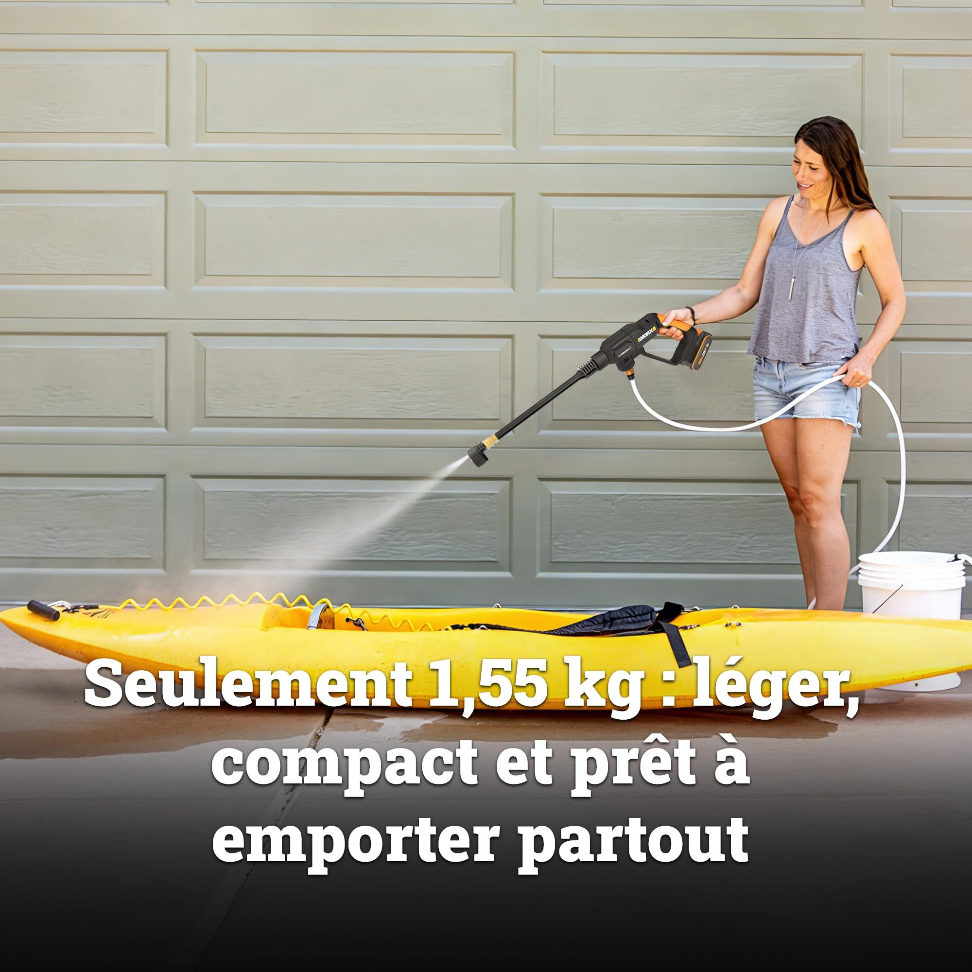 WORX Nettoyeur Haute Pression sans Fil 20V Hydroshot WG621E