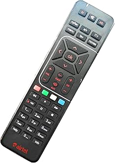 Airtel DigitalTV DTH Remote SD/HD/HD Recording Compatible for Television (Shining Black )