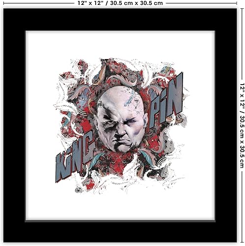 Miniatura 6 de Trends International Gallery Pops Marvel Comics Daredevil - Kingpin Badge Canvas Wall Art Wall Poster, 12.00" x 12.00", Stretched Canvas