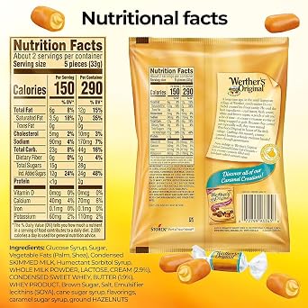 Werther's Original Soft Salted Creme Caramels: 12-Piece Case