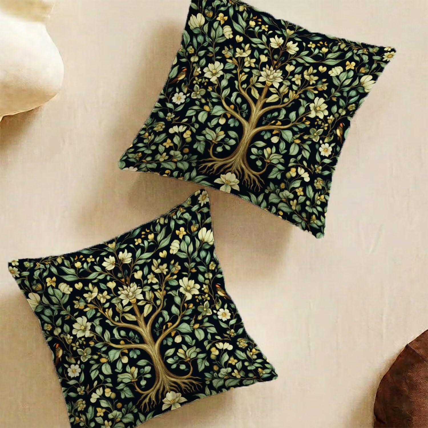 Housse de coussin 55x55 lot de 2 velours pour deco canapé salon jardin