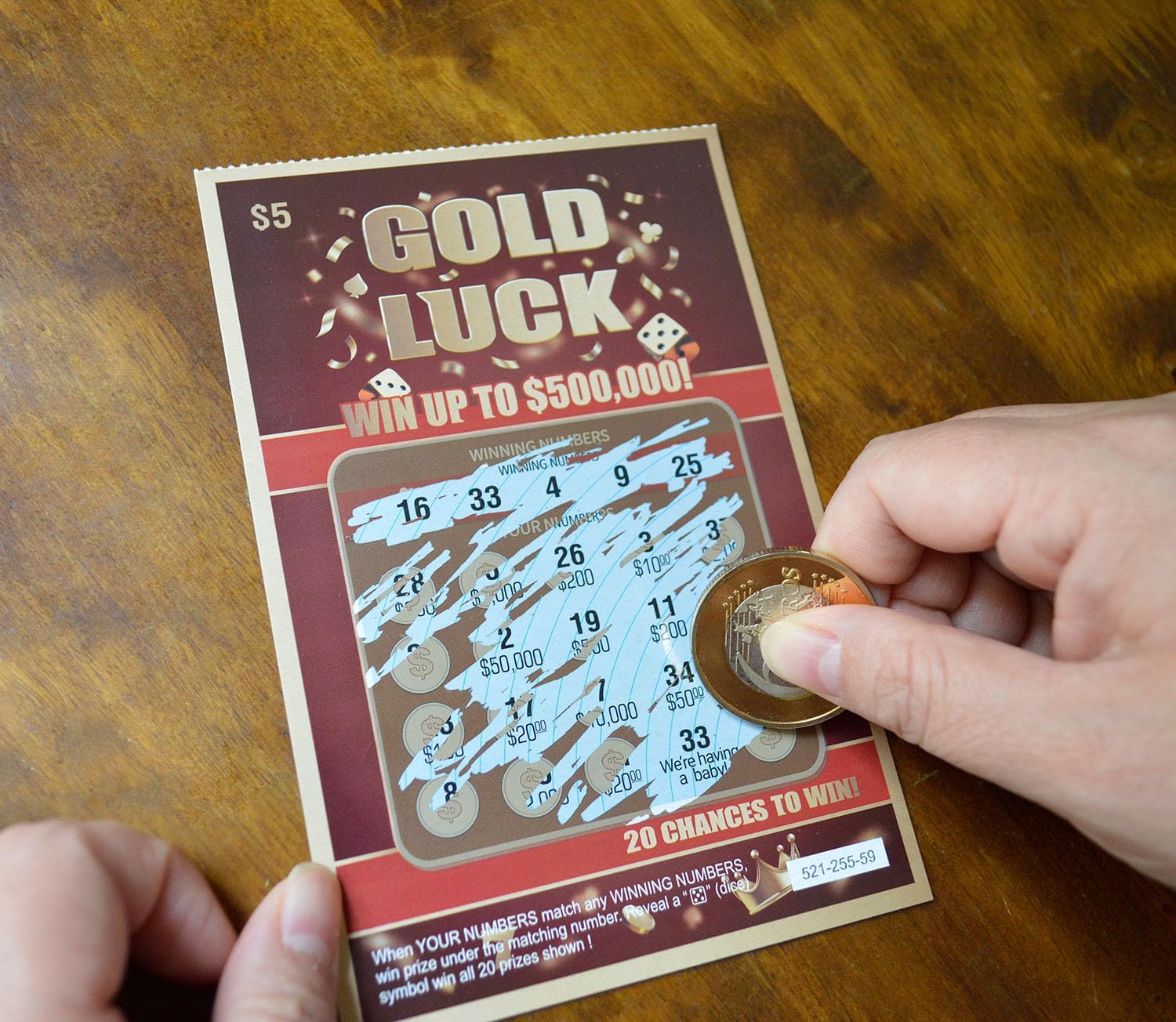 WINGKIND 6 Pregnancy Announcement Scratch Off Cards - Pregnancy Reveal Fake Lottery Tickets - Announcement Ideas - Creative Way to Announce Your Pregnancy